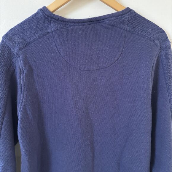 Tommy Bahama Mens Indigo Knit Crew Sweatshirt Pullover L Blue Designer Preppy - Picture 8 of 11